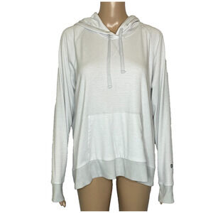 Women's XL Kuhl Stria White Stripe Pullover Hoodie Performance Shirt Thermal